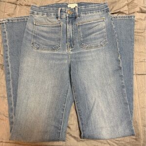 Good American Light Blue Flare Jeans
